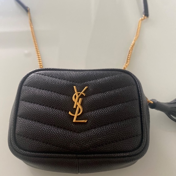 YSL Saint Laurent Baby Lou Camera Bag Black Gold Chain | Authentic - Picture 3 of 6
